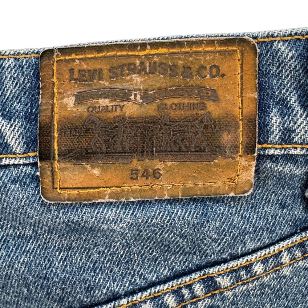VTG 90s Made In USA Levi's Orange Tab Jean Shorts Men's Size 40 Loose Fit - Picture 10 of 10